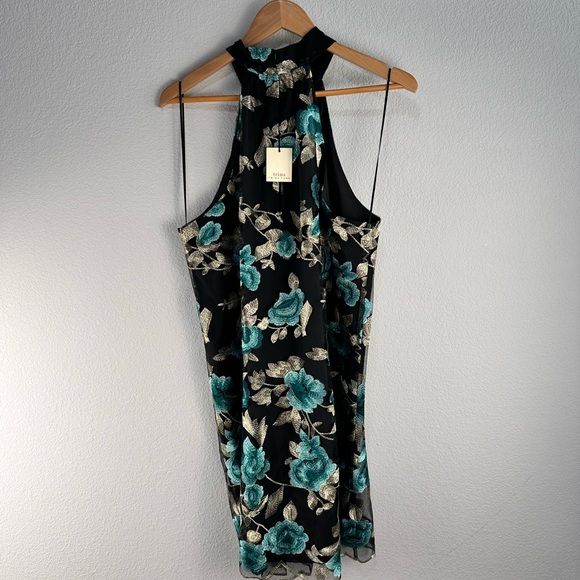 Trina Turk Ciao Rose Embroidered Dress Sz 14 - Picture 4 of 6